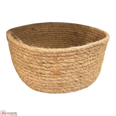 Интерьерная корзина д/хранения, джут, 20х20х8 см, ES137-142 L Коричневый - фото