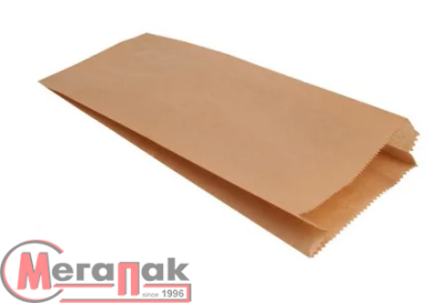 Пакет бумажный 110*50*300 корич. под пивную бутылку 40гр Коричневый - фото
